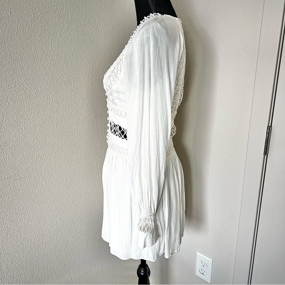 EXC • Free People I Think I Love You Mini Dress in White • - Picture 5 of 12